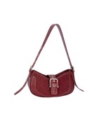 Sac Porte Epaule Forme Baguette Bordeaux DAVID JONES