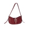 Sac Porte Epaule Forme Baguette Bordeaux DAVID JONES