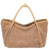 Sac Cabas Fourrure Teddy Camel ou Chocolat DAVID JONES
