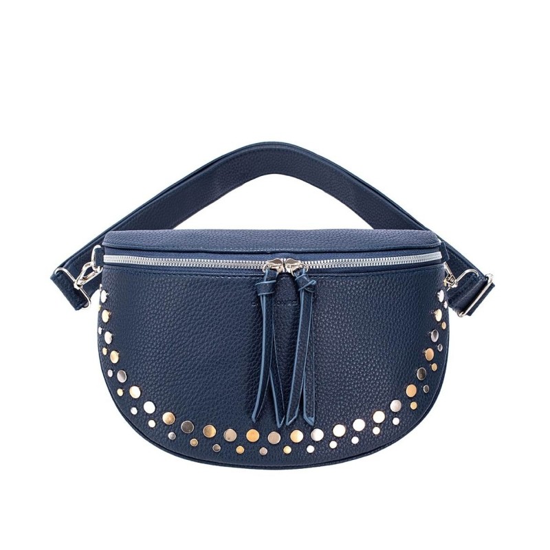 Sac à Bandoulière Forme Banane avec Clous DAVID JONES