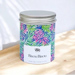 Bougie Vegan à Message BISOU BISOU Senteur Monoï Clémentine YAYA FACTORY