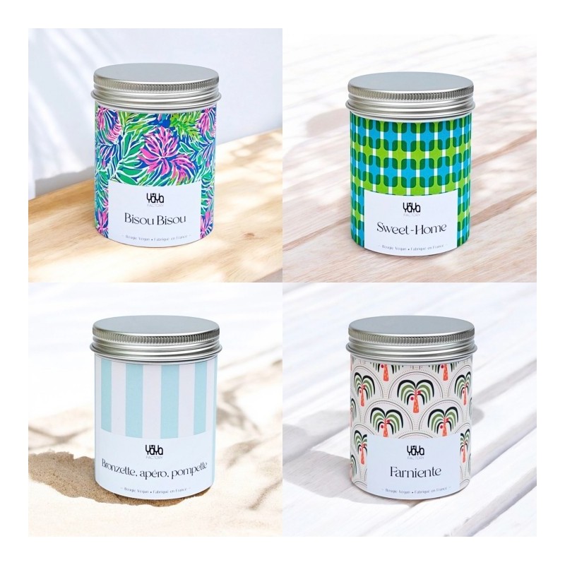 Bougie Vegan à Message Senteur Monoï Clémentine YAYA FACTORY
