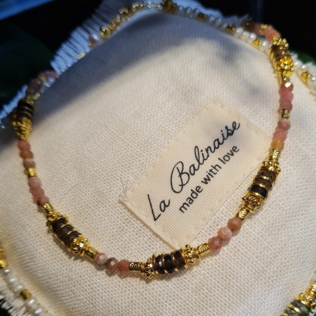 Collier Alfred en Rhodochrosite LA BALINAISE