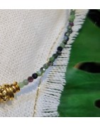 Collier Roy en Rubis Zoisite et Grenat LA BALINAISE