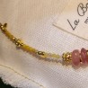 Collier Asana en Peitersite et Quartz Rose LA BALINAISE
