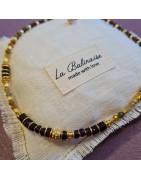 Collier Oscar en Peitersite et Grenat LA BALINAISE