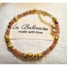 Bracelet Eva Pierre de Lune, ou Rhodochrosite LA BALINAISE