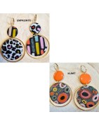Boucles d'Oreilles Matilde Motif Klimt ou Empreinte MISS POMPON