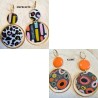 Boucles d'Oreilles Matilde Motif Klimt ou Empreinte MISS POMPON