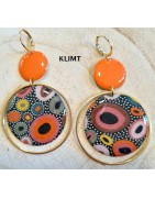 Boucles d'Oreilles Matilde Motif Klimt ou Empreinte MISS POMPON
