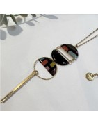 Collier Long Sautoir Steph Motif Empreinte MISS POMPON