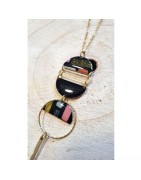 Collier Long Sautoir Steph Motif Empreinte MISS POMPON