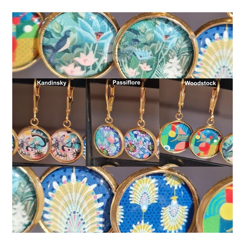 Petites Boucles d'Oreilles Dormeuses Colorées LES JOLIES D'EMILIE