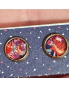 Puces d'Oreilles de Créateur Colorées LES JOLIES D'EMILIE