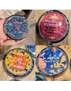 Miroir de Sac Coloré de Créateur Double Face LES JOLIES D'EMILIE