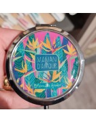 Miroir de Sac Coloré de Créateur Double Face LES JOLIES D'EMILIE