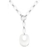 Collier Argenté Forme Y Vere Gala en Résine Transparente et Pendentif en Métal Argenté ATELIER BLOW BIJOUX