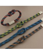 Bracelet Cordon Couleur et Noeud Plat Homme SABLE CHAUD