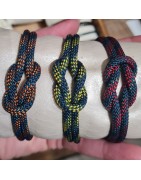 Bracelet Cordon Couleur et Noeud Plat Homme SABLE CHAUD