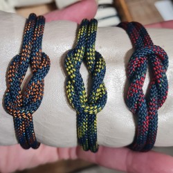 Bracelet Cordon Couleur et Noeud Plat Homme SABLE CHAUD