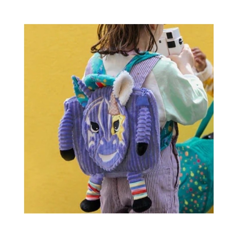 Sac à dos velours côtelé Kiprokos le Zèbre Les Déglingos