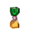 Bougeoir Pop Art, Cristal Vert, Rose, et Jaune J LINE by JOLIPA