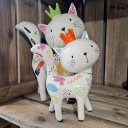 Figurine Chat en Céramique, Collection Pop Art