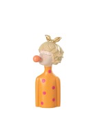 Figurine Buste Résine, Pop Art, Fille au Bubble Gum J LINE by JOLIPA