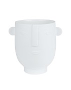Vase ou Cache-Pot en Porcelaine Blanche Flora en Forme de Tête RÄDER DESIGN