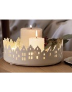 Coupe Blanche Porcelaine avec Découpe de Maisons RÄDER DESIGN