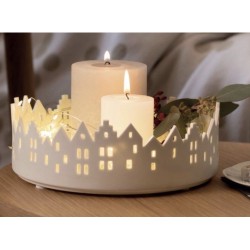 Coupe Blanche Porcelaine avec Découpe de Maisons RÄDER DESIGN