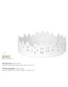 Coupe Blanche Porcelaine avec Découpe de Maisons RÄDER DESIGN