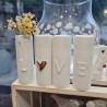 Ensemble de 4 Mini Vases LOVE Blancs en Porcelaine RÄDER DESIGN