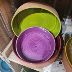 Plat à Four Rond Taille XL ou Compotier ou Déco Collection Cabanon en Poterie ATELIER BERNEX