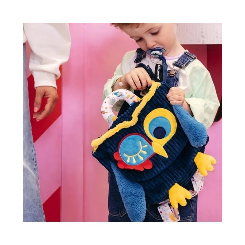 Sac à dos velours côtelé Astros le Hibou Les Déglingos