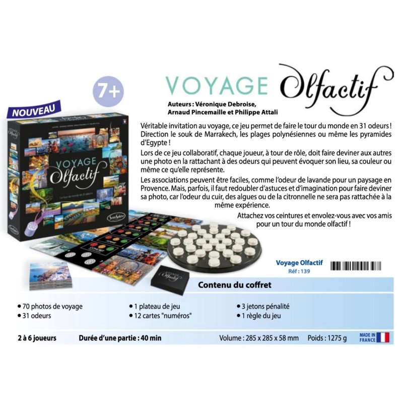 Jeu Voyage Olfactif 7 ans +SENTOSPHERE