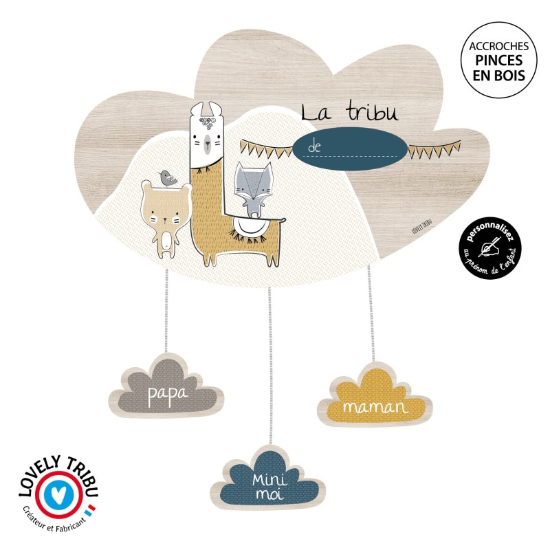 Porte-photos Simon le Lama LOVELY TRIBU promotion