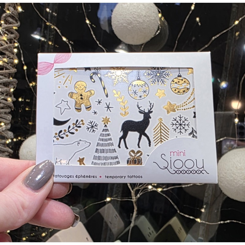 Planche de Tatouages Ephémères Thème Noël Mini SIOOU