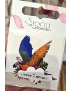 Pochette de 5 Lovely Tatoo Perroquet Coloré Tatouages Ephémères SIOOU