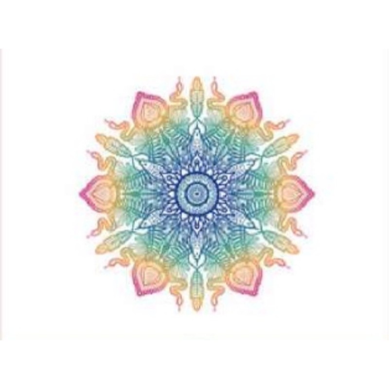 Pochette de 5 Lovely Tatoo Mandala Coloré Tatouages Ephémères SIOOU