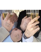 Pochette de 5 Lovely Tatoo pour EVG et EVJF, Team du Marié, Team de la Mariée, Tatouages Ephémères SIOOU