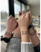 Pochette de 5 Lovely Tatoo pour EVG et EVJF, Team du Marié, Team de la Mariée, Tatouages Ephémères SIOOU