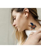 Pochette de 5 Lovely Tatoo Perroquet Coloré Tatouages Ephémères SIOOU