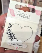 Pochette de 5 Lovely Tatoo Coeur Fleuri Tatouages Ephémères SIOOU