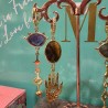 Boucles d'Oreilles Dépareillées Magic en Pierres Naturelles MADAMIRMA