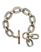 Bracelet Mada Kali en Métal Doré et Résine Gris Fumée ATELIER BLOW BIJOUX