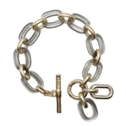 Bracelet Mada Kali en Métal Doré et Résine Gris Fumée ATELIER BLOW BIJOUX