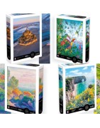Puzzle 1000 pièces Etretat, Mont St Michel, Jardin Tropical ou Tableau H.E Cross SENTOSPHERE
