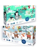 Puzzles 36 pièces, 4 ans + Les Esquimaux ou Sous la Neige SENTOSPHERE