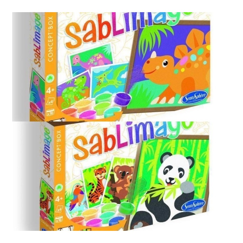 Sablimage Animaux, ou Dinosaures, 4 ans + SENTOSPHERE